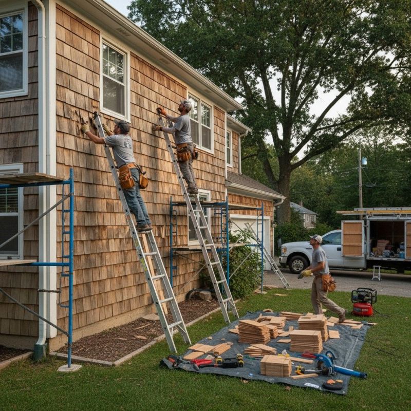 Woodpecker Siding Repair